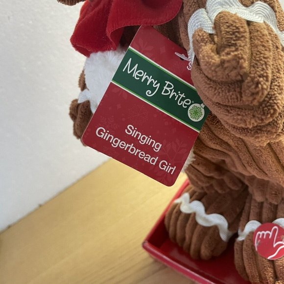 Merry Brite Gingerbread Girl Plush Dancing Singing Animated Dan Dee New Works! - Picture 5 of 8